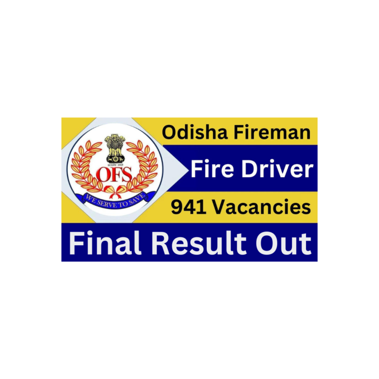 Odisha Fireman And Fireman Driver